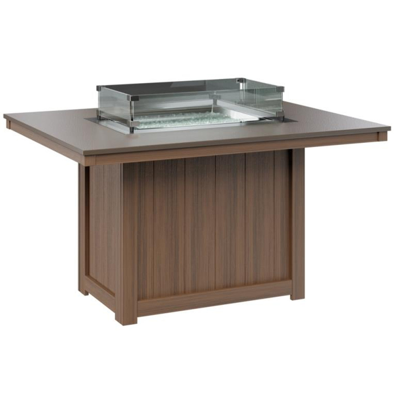 Donoma 42" x 54" Hammered Rectangular Dining Fire Table