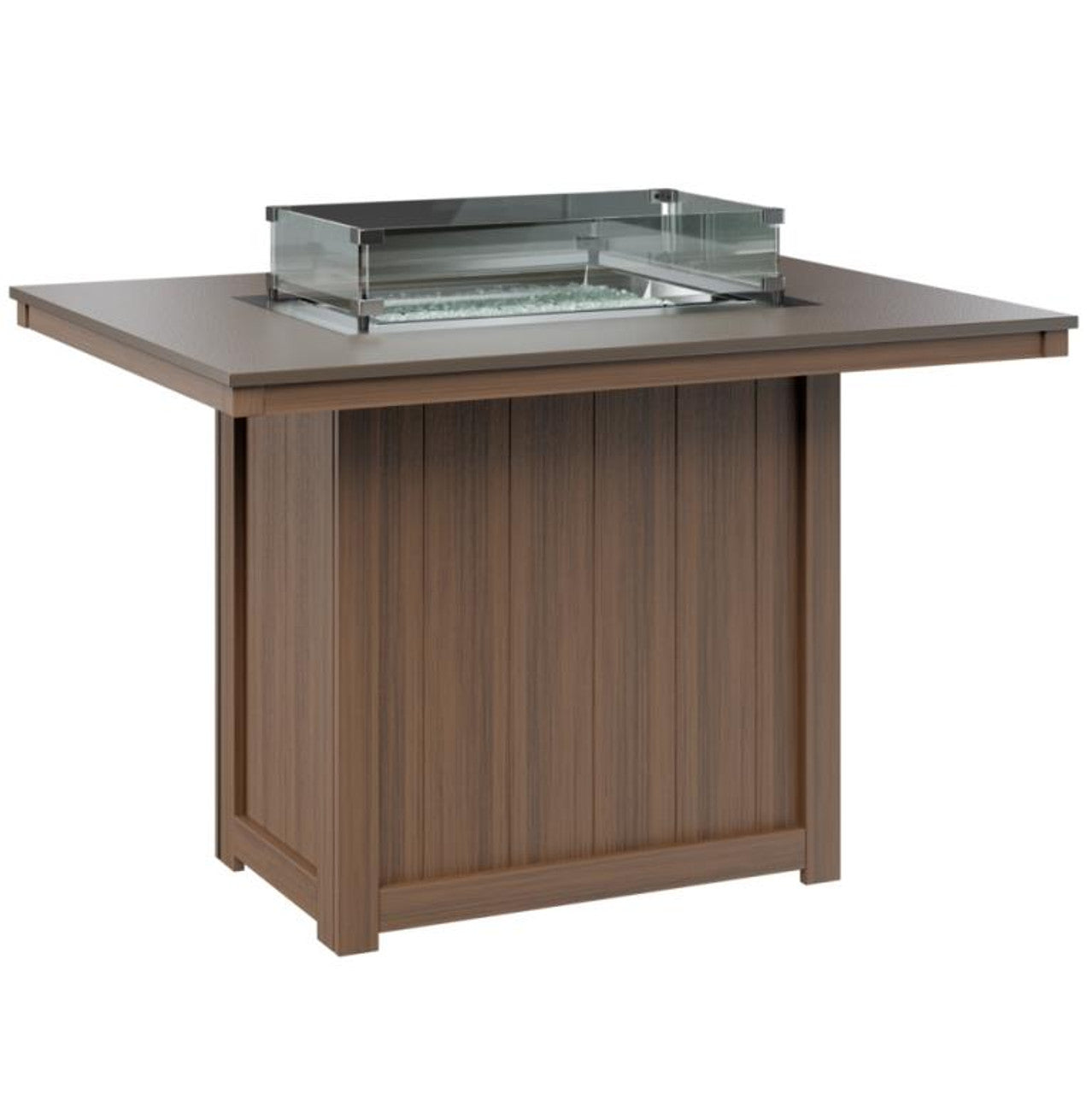 Donoma 42" x 54" Hammered Rectangular Counter Fire Table