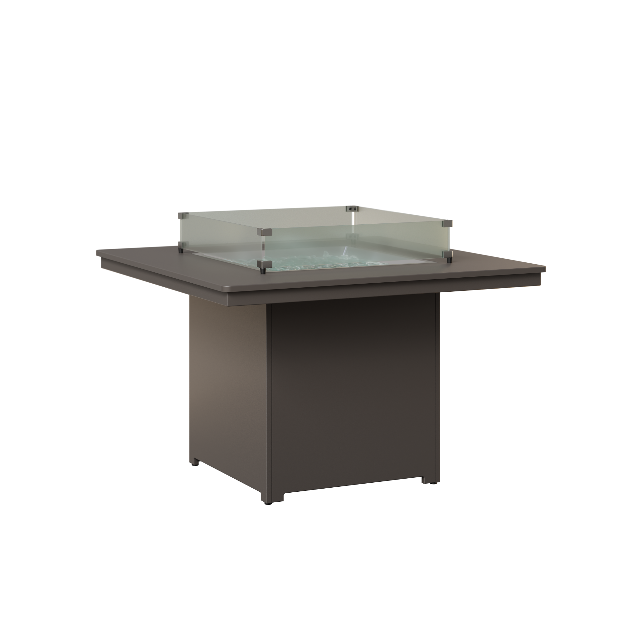 Numa 47" Hammered Square Fire Dining Table