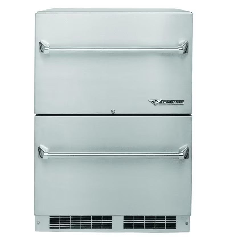 Twin Eagles 24" Outdoor Double Drawer Refrigerator