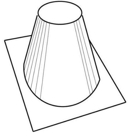 8" Flashing 0 - 6/12 Pitch 24" Base