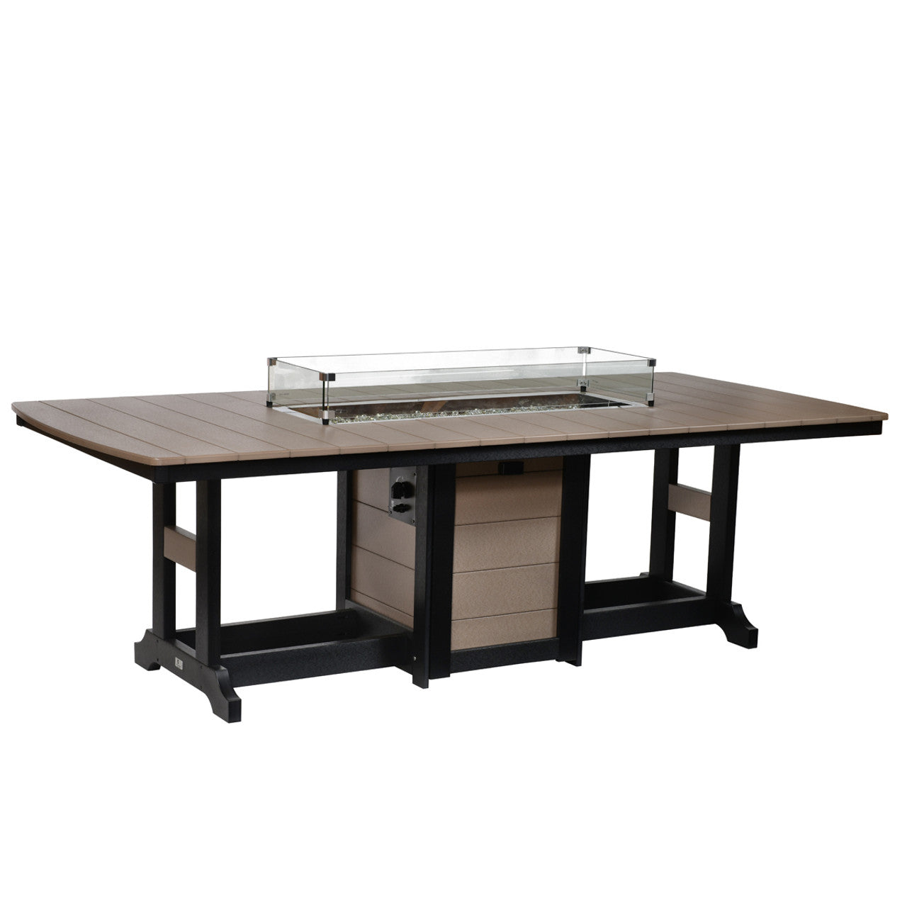 Garden Classic 44" x 96" Hammered Rectangular Fire Dining Table