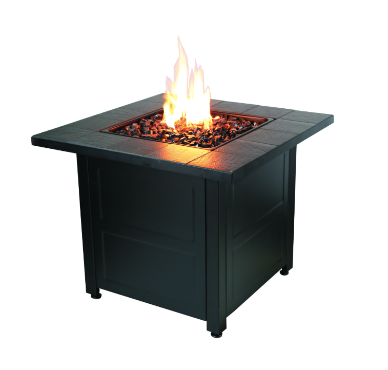 Glass Gas Burning Fire Pit