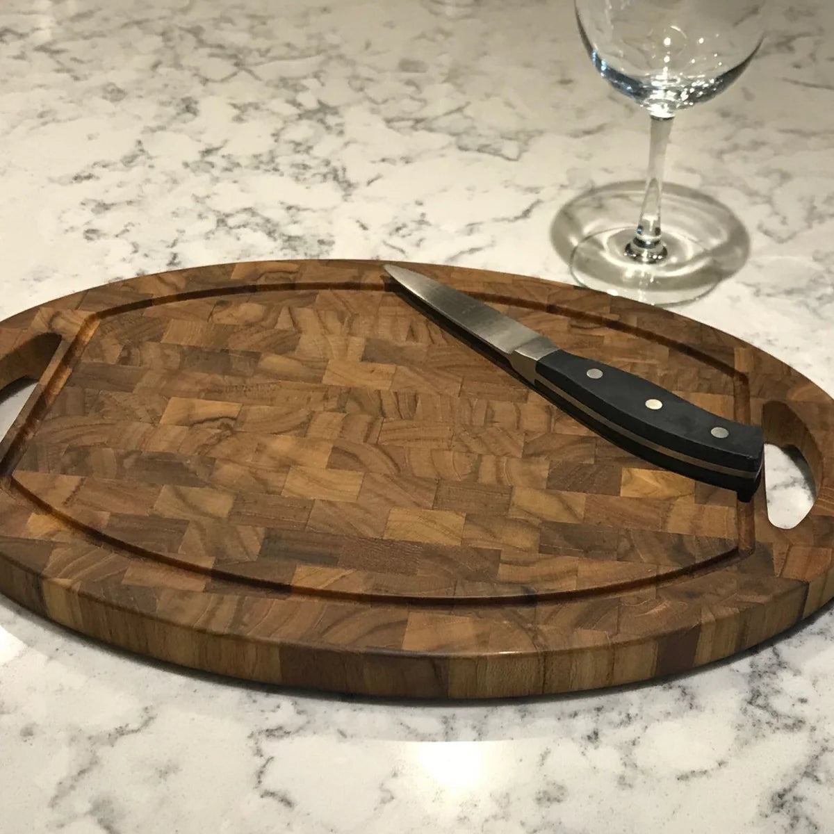 Oval Teak Cutting Board