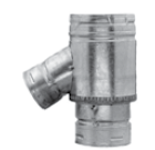 6" Double Wall Y with 45 Degree Branch - 5" Base, 3" Branch