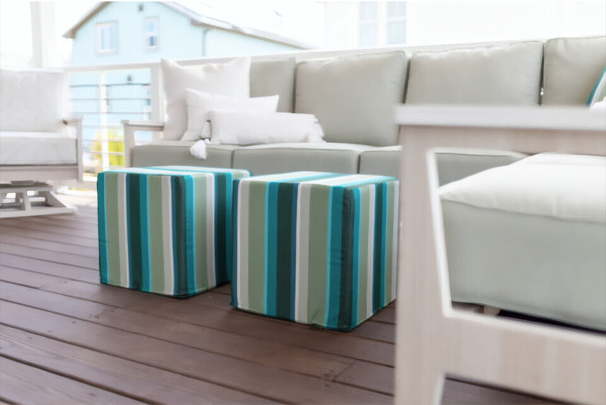 Lily Hive 16" x 16" Square Pouf