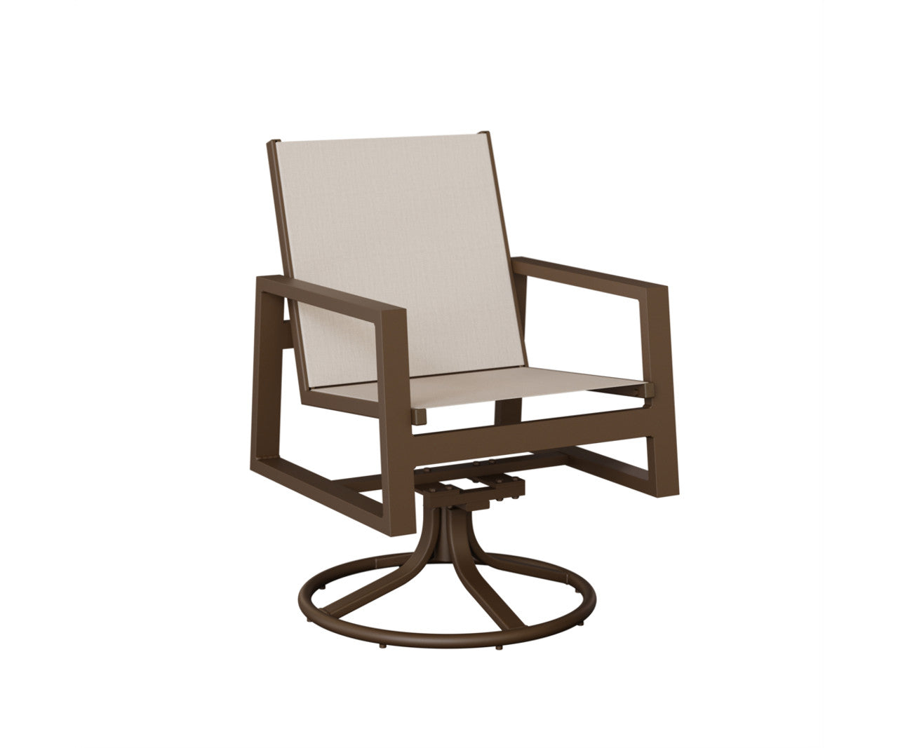 Vida Padded Sling Swivel Rocker Dining Chair