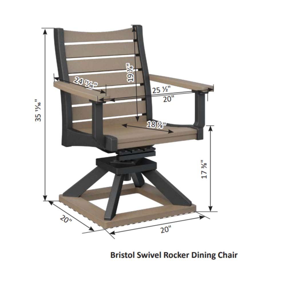 Bristol Swivel Rocker Dining Chair
