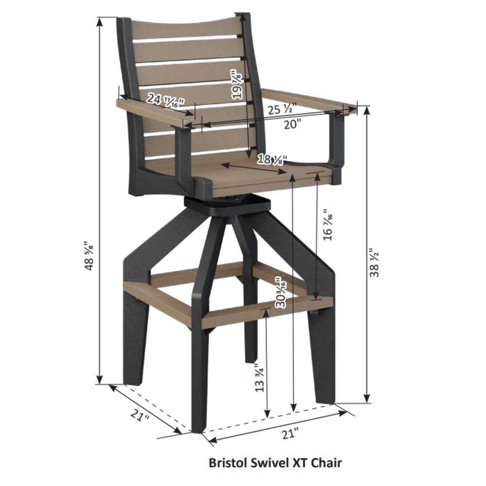Bristol 30" Swivel XT Bar Chair