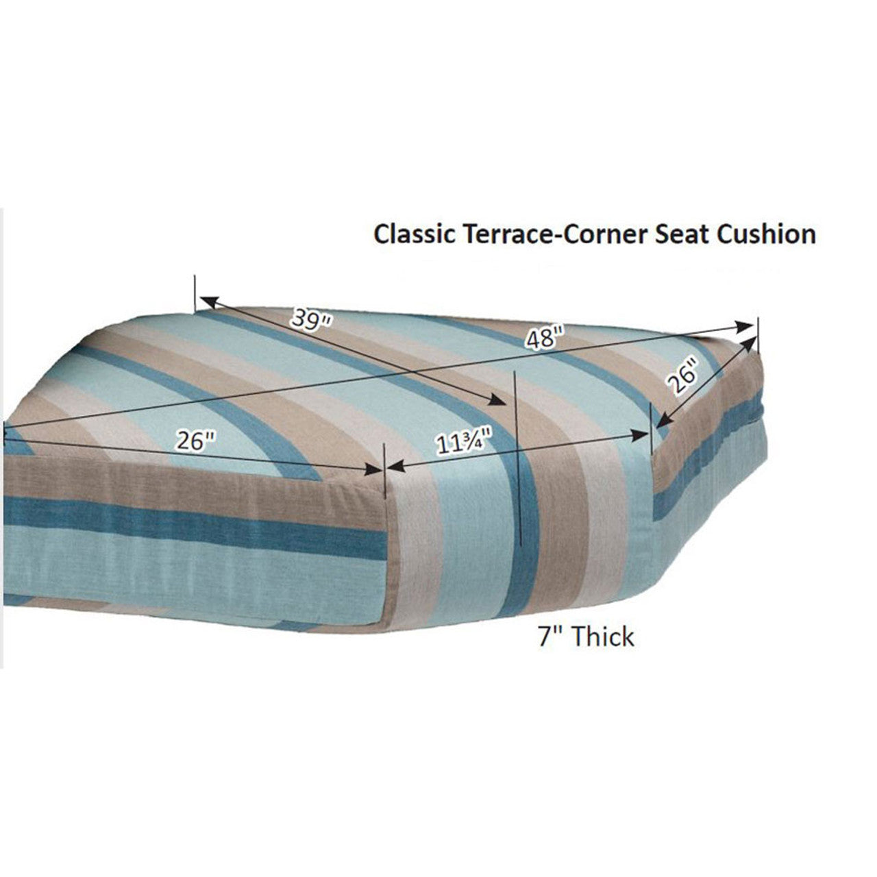 Classic Terrace Sectional Seat Cushion