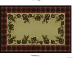 Cones On Red Plaid Vista Rug