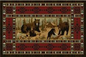 Bears At Cabin Vista Rug