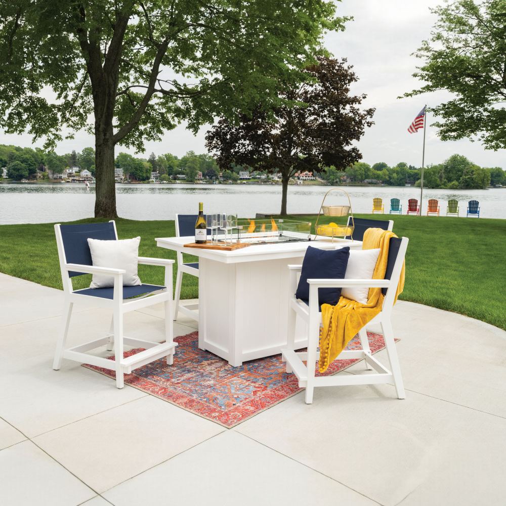 Donoma 42" x 54" Rectangular Bar Fire Table