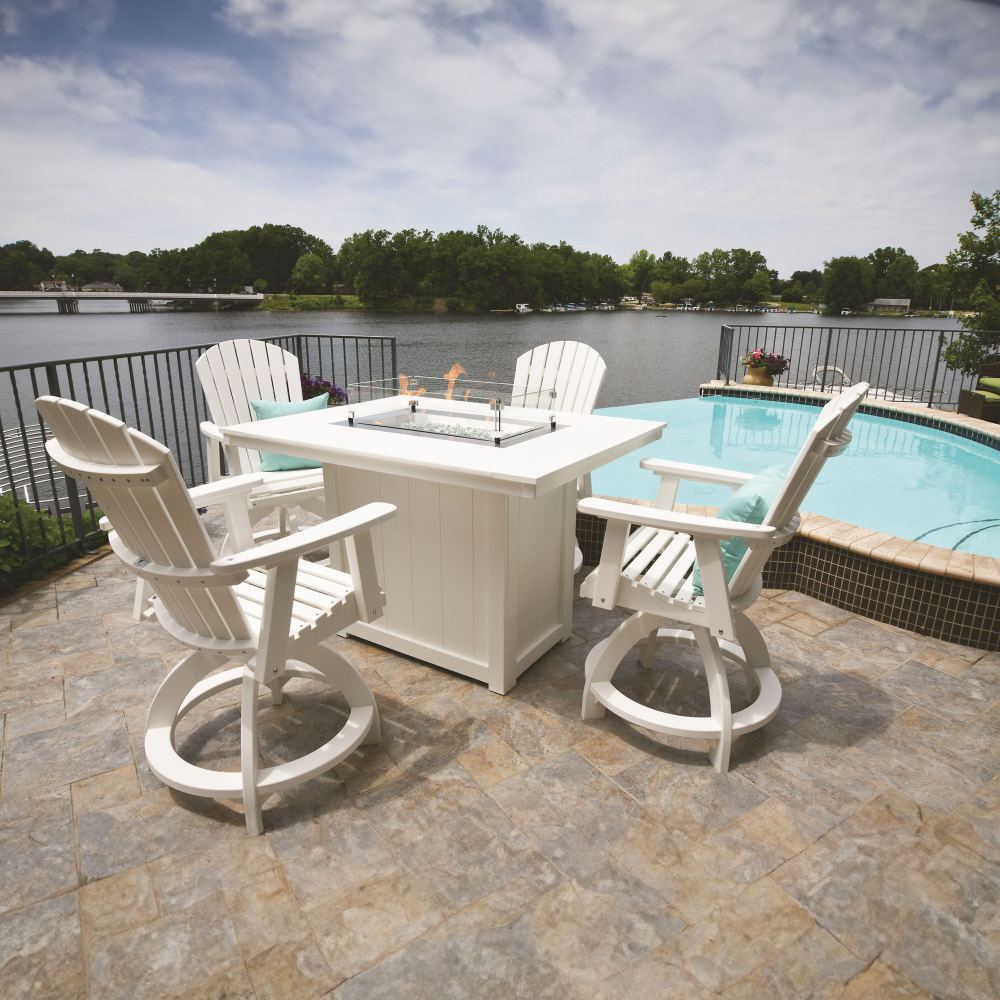 Donoma 42" x 54" Rectangular Counter Fire Table