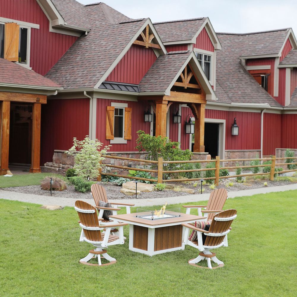 Donoma 42" x 54" Rectangular Dining Fire Table