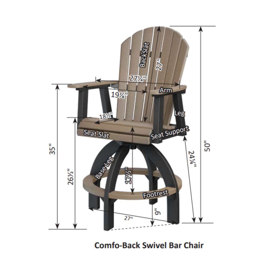 Comfo-Back Swivel Bar Chair
