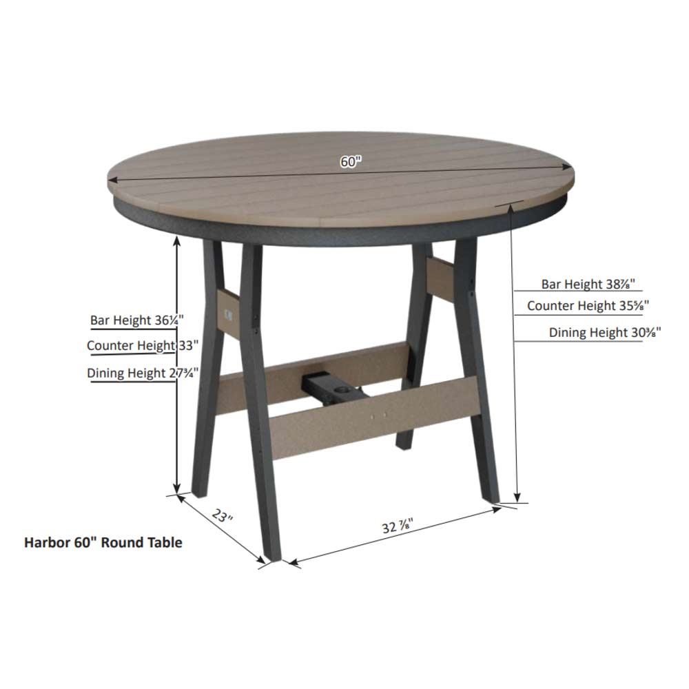 Harbor 60" Round Bar Table