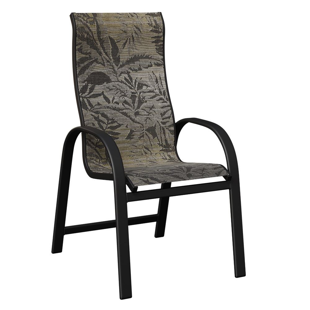 Murphy Sling Padded High Back Dining Arm Chair
