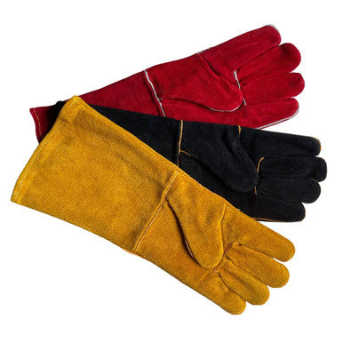 Cotton Lined Fire Retardant Leather Gloves 16"L
