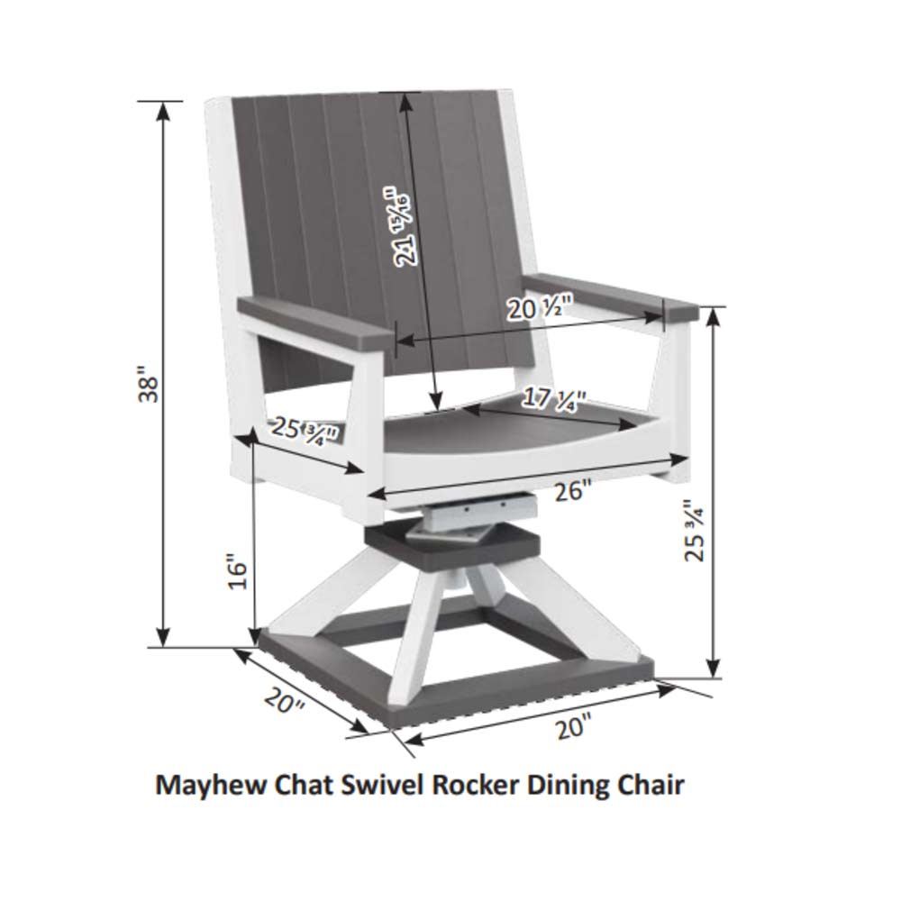Mayhew Chat Swivel Rocker Dining Chair