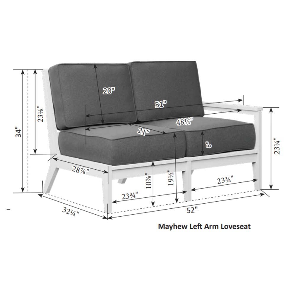 Mayhew Left Arm Loveseat