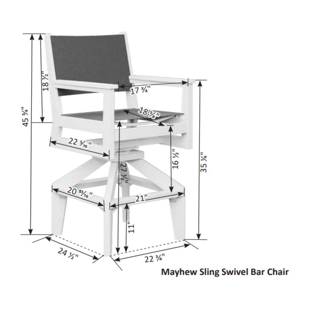 Mayhew Sling Swivel Bar Chair