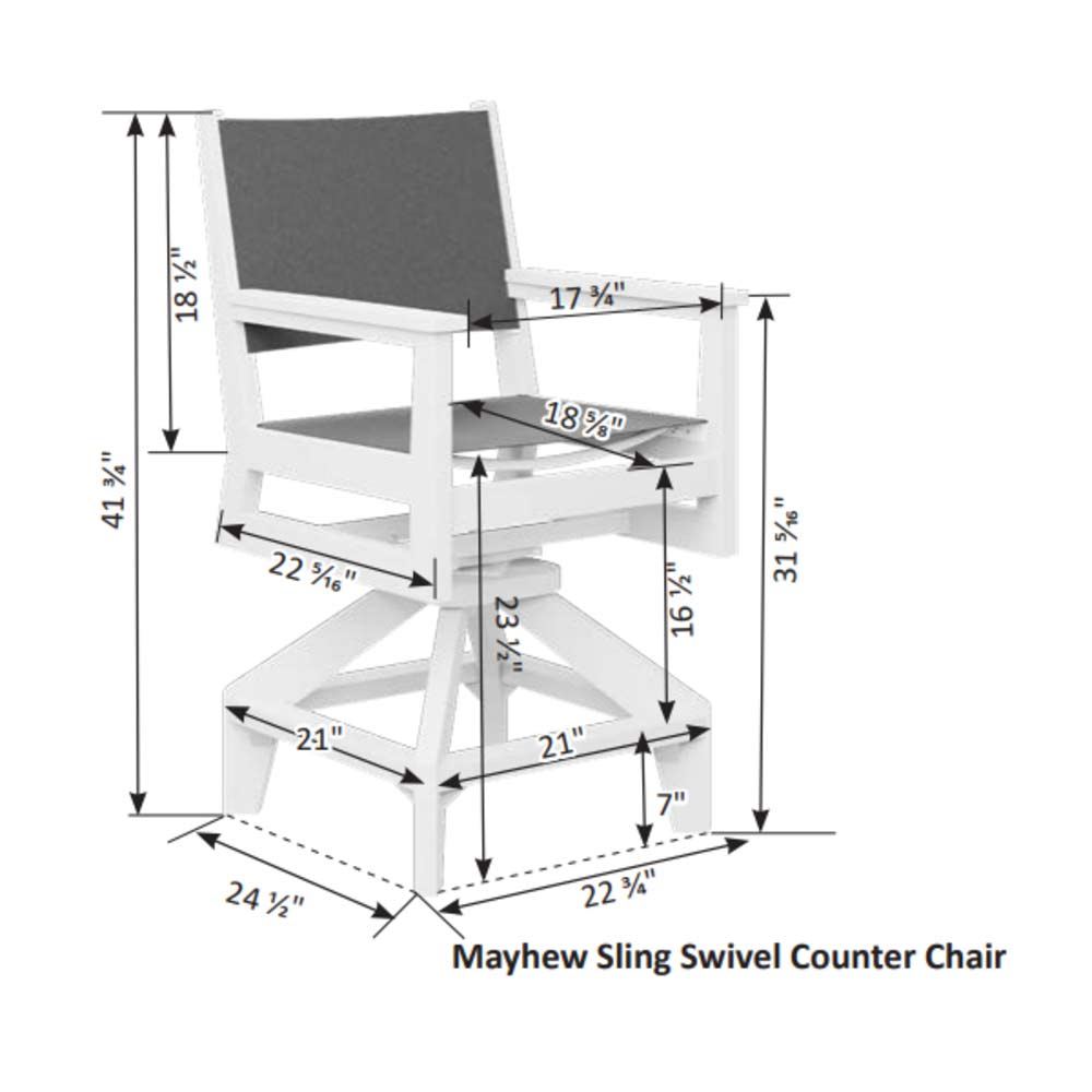 Mayhew Sling Swivel Counter Chair