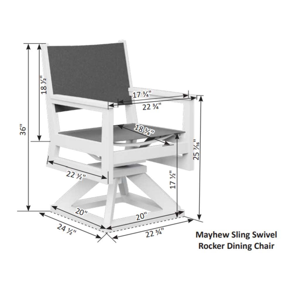 Mayhew Sling Swivel Rocker Dining Chair