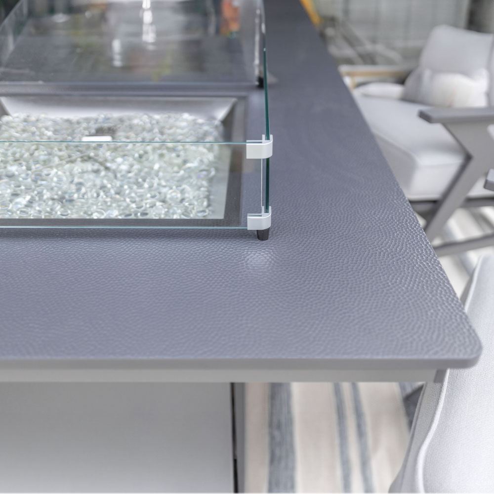 Numa 47" Hammered Square Fire Pit