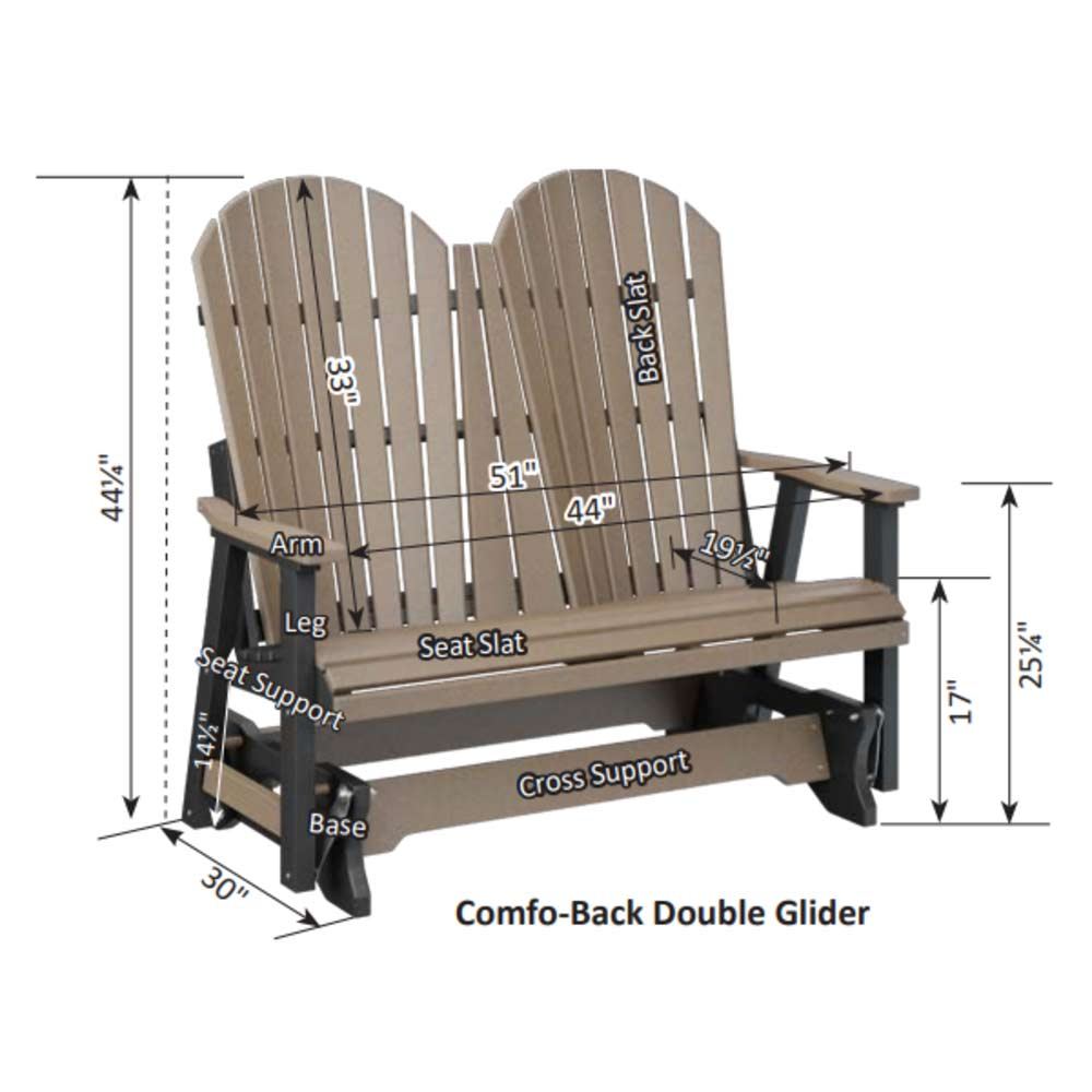 Comfo-Back Double Glider (Chrome Brackets)