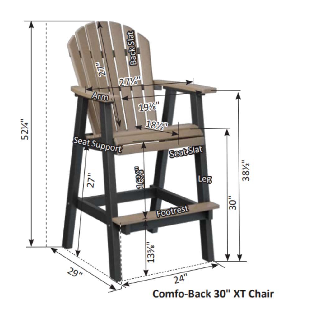 Comfo-Back 30" XT Bar Chair