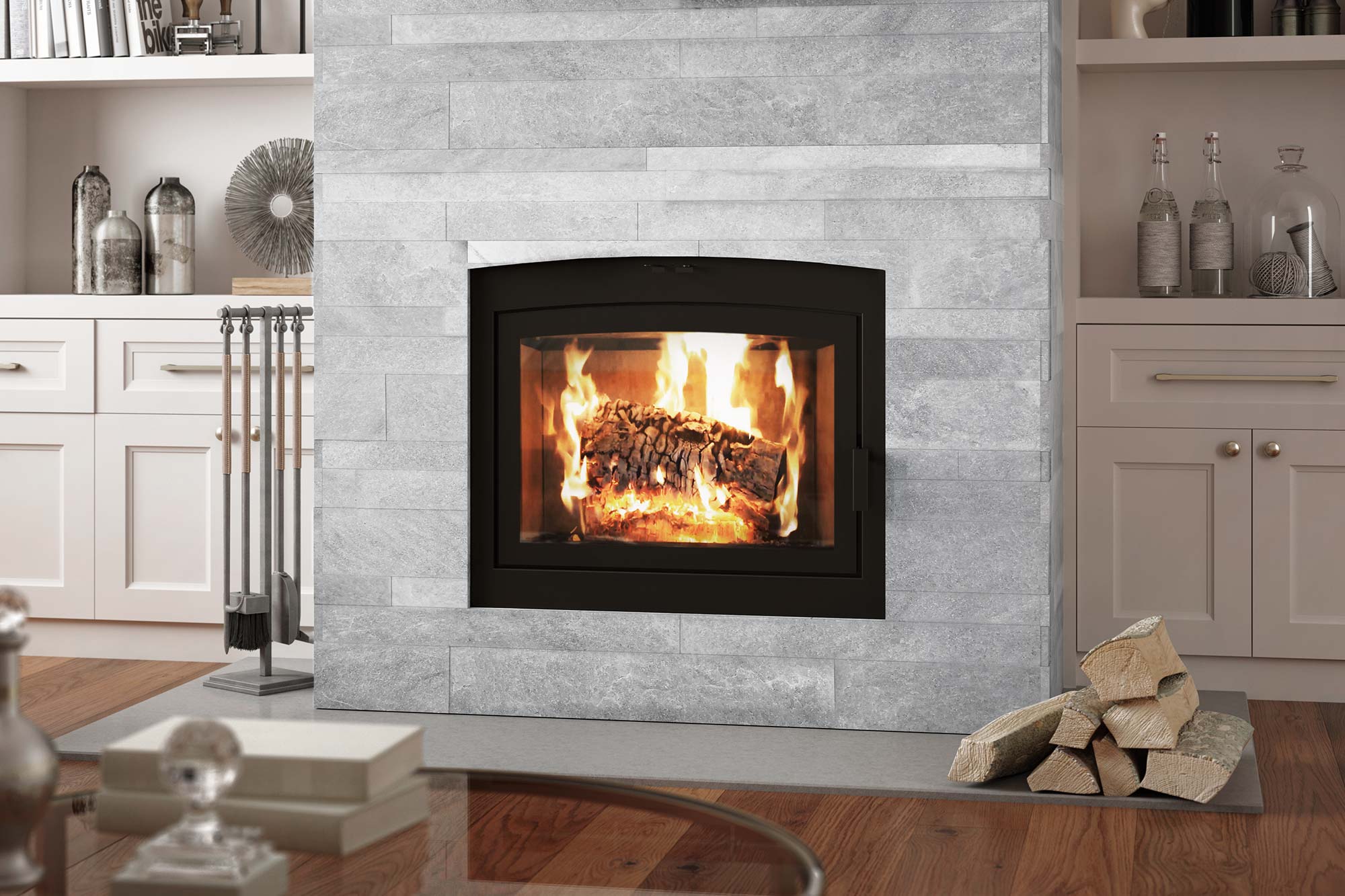 Ambiance Elegance Clean Face Wood Fireplace
