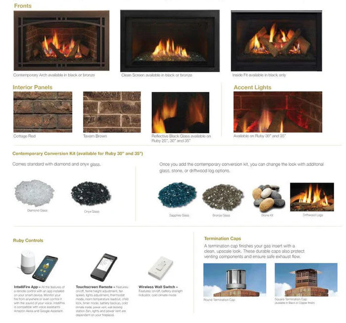 Majestic 25" Ruby Direct Vent Gas Insert