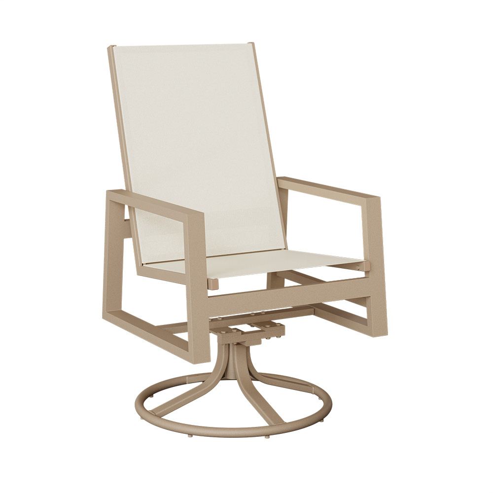 Vida Sling High Back Dining Swivel Rocker