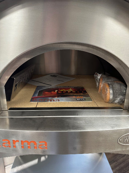 WPPO Karma 32" Professional Wood Fired Oven with Cart Stainless Steel
