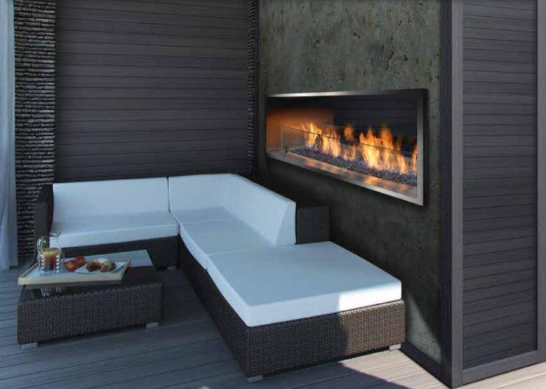Kingsman Linear Outdoor Fireplaces Barbara Jean Collection