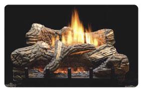 Flint Hill Vent-Free Ceramic Fiber Log Set, Millivolt