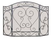Country Scroll 3 Panel Screen - Black