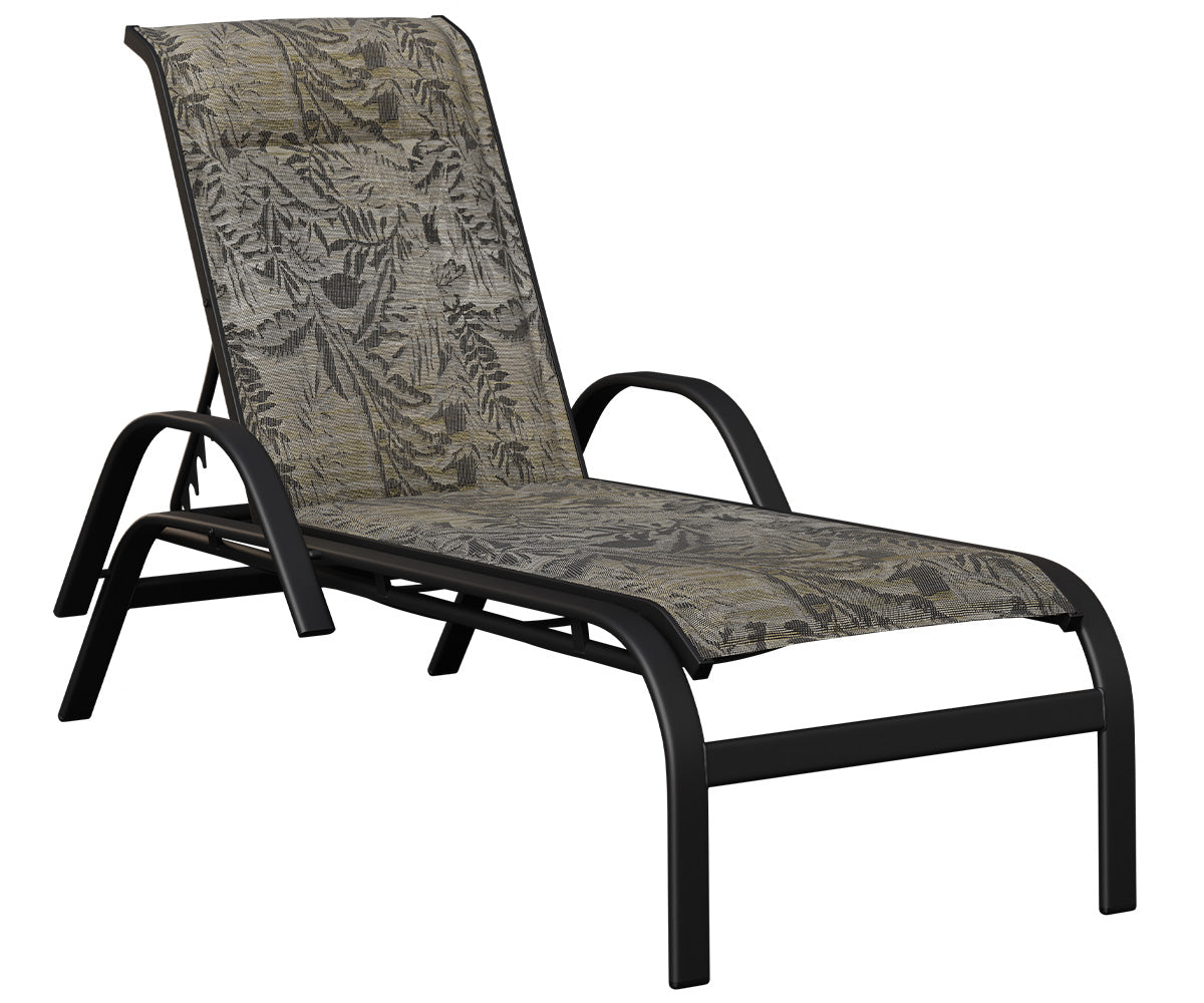 Mayhew Padded Sling Chaise Lounge with Arms