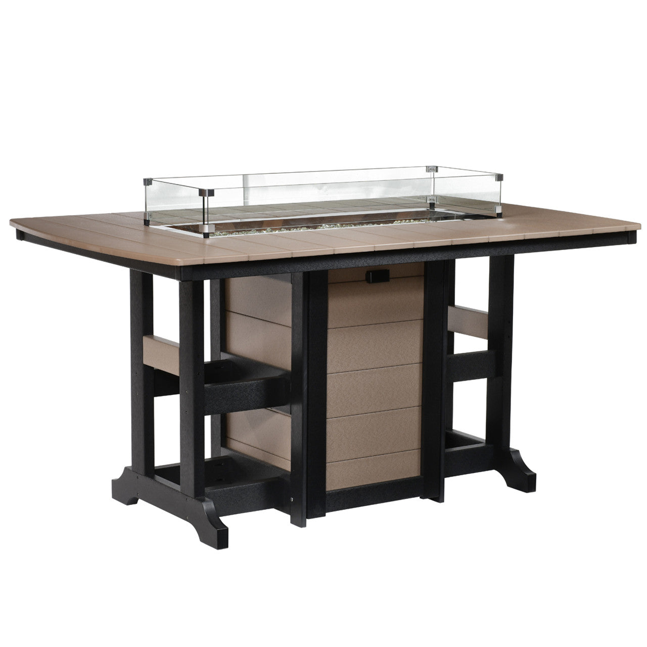 Garden Classic 44" x 72" Hammered Rectangular Fire Counter Table