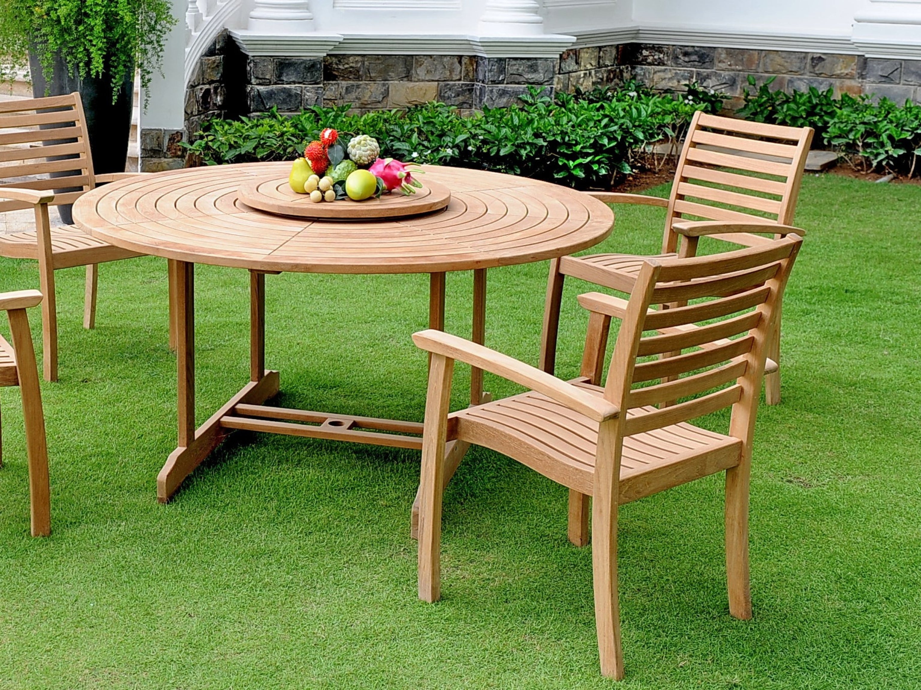 Royal Round Dining Table w/ Lazy Susan
