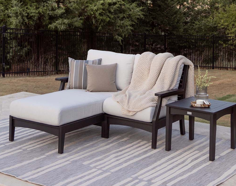 Classic Terrace Right Arm Chaise Lounge - Natural Finish - Frame Only