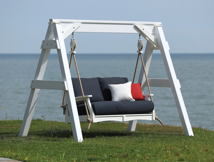 Classic Terrace Loveseat Swing - Regular Finish - Frame Only (without rope)