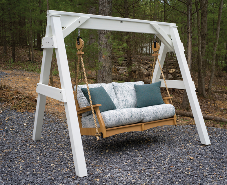 Classic Terrace Loveseat Swing - Regular Finish - Frame Only (without rope)