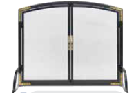 Refined Rivet Glass Screen