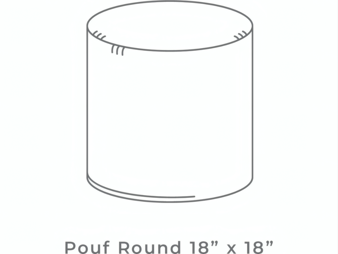 Lily Hive 18" x 18" Round Pouf