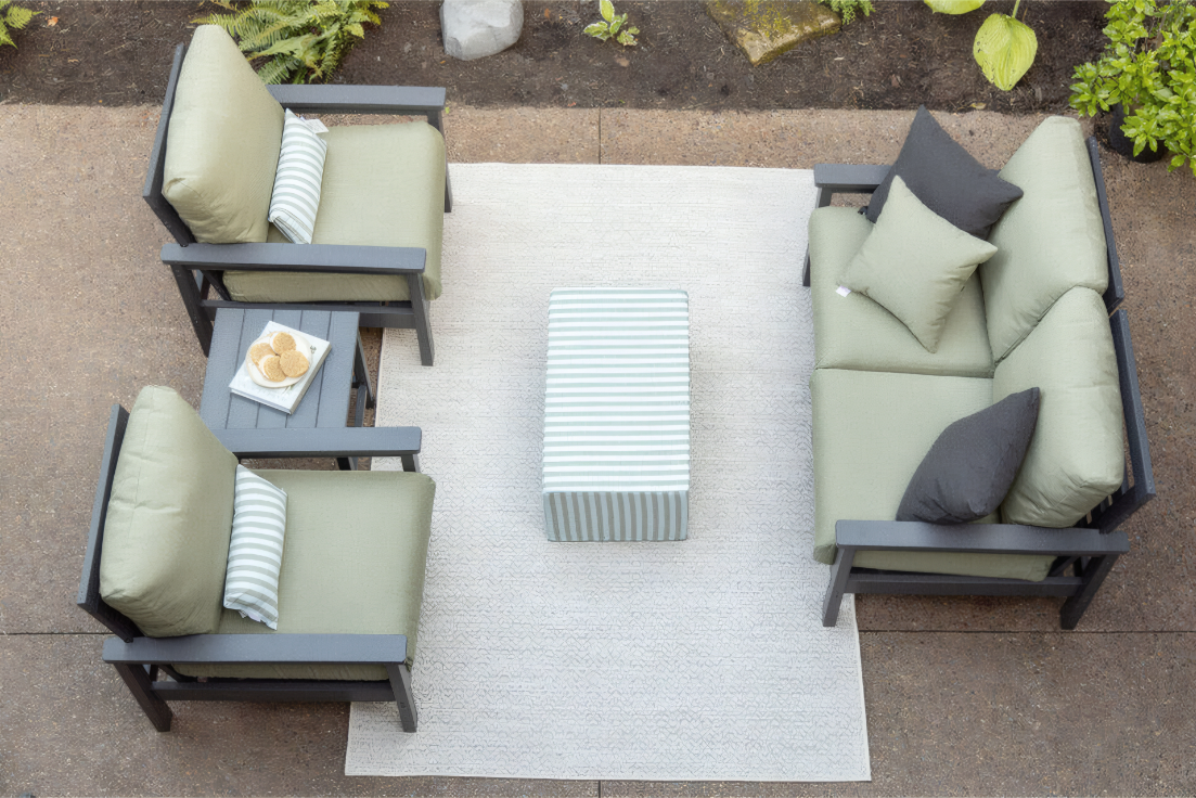 Lily Hive 18x30x13 Rectangle Pouf