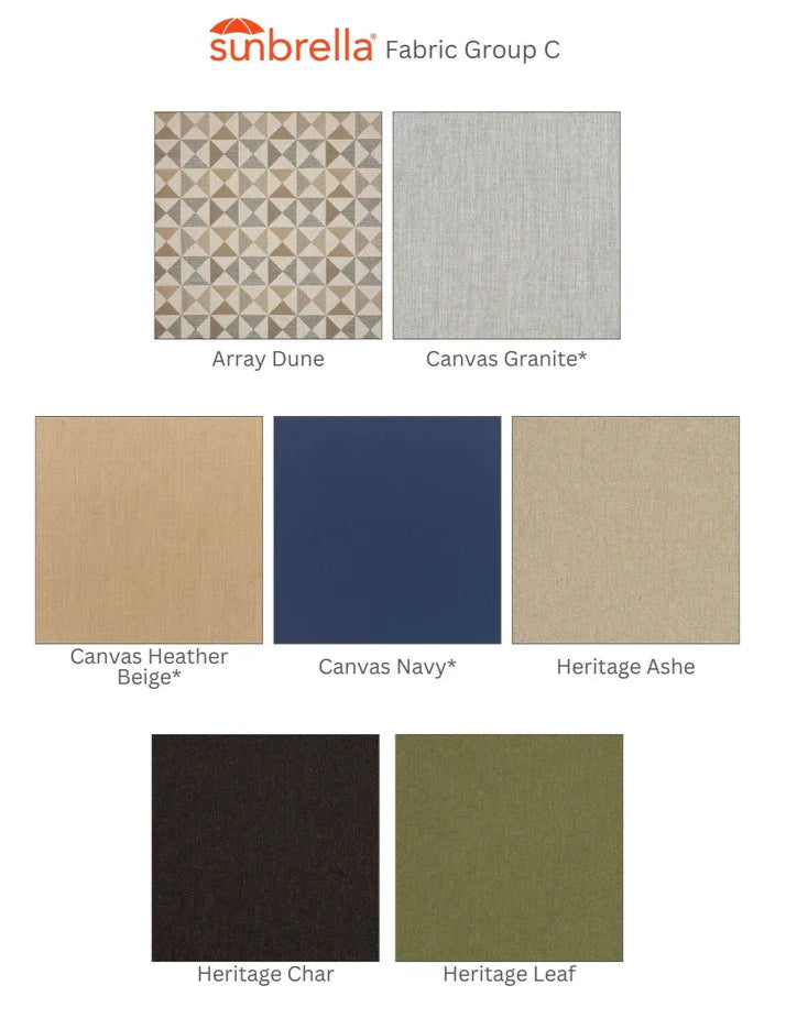 Classic Terrace Sofa – Natural Finish – Fabric Group C