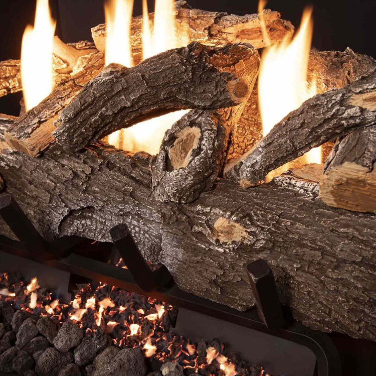 Weathered Oak Vent Free Logs