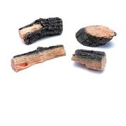 4 DECORATIVE CHARRED CHIPS